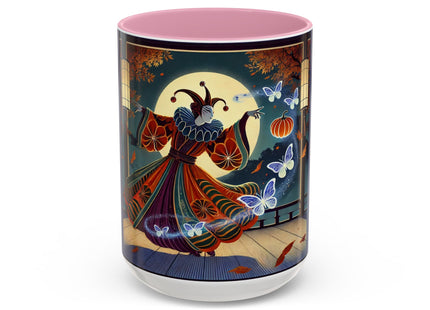 Court Magician with Ghost Butterflies Colorful Mugs (11oz, 15oz)