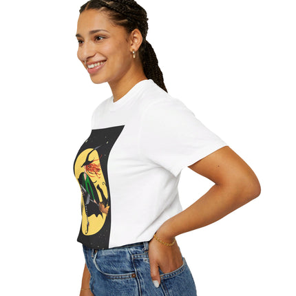 A Witch’s Moonlit Flight Unisex Garment-Dyed T-shirt