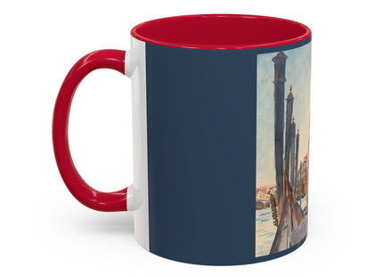 Gondola Moorings on the Grand Canal by John Singer Sargent Colorful Mugs (11oz, 15oz)