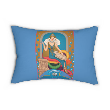 April & Diamond (from the Gem Series) by Sofia Chiostri Spun Polyester Lumbar Pillow