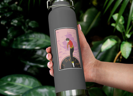 Woman Waiting for her Beloved at 1:59 by Kobayashi Kaichi Copper Vacuum Insulated Bottle, 22oz
