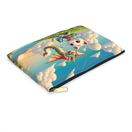 Geisha Kitten and the Dragon Kite Accessory Pouch – Joyful Flight & Dragon Spirit