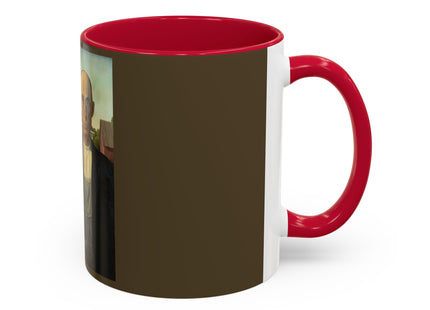 American Gothic by Grant Wood Colorful Mugs (11oz, 15oz)