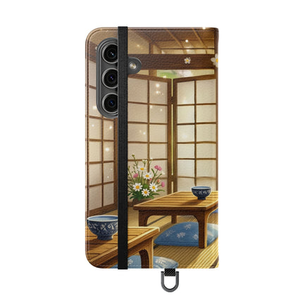 🐱🍵 Playful Kitten in the Tea Room Flip Case – Curious Charm & Cozy Whimsy