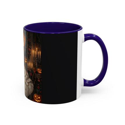🌙🎃 The Moonlit Pumpkin Parlor Colorful Mug – Elegant Halloween Charm
