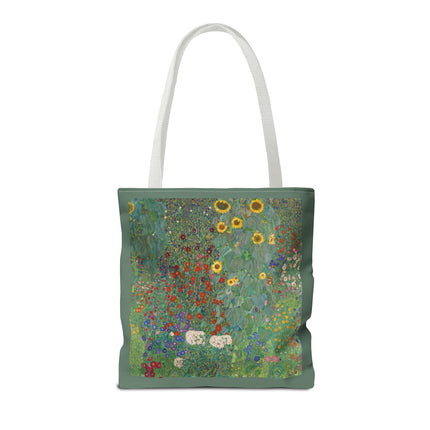 Farm Garden with Sunflowers by Gustav Klimt Tote Bag (AOP)