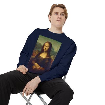 Mona Lisa by Leonardo da Vinci Unisex Garment-Dyed Sweatshirt