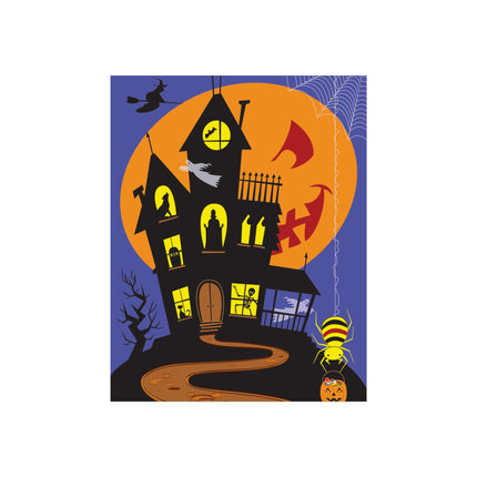 Halloween Night at the Haunted House Fine Art Posters