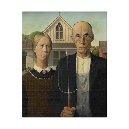 American Gothic by Grant Wood Matte Canvas, Stretched, 0.75"