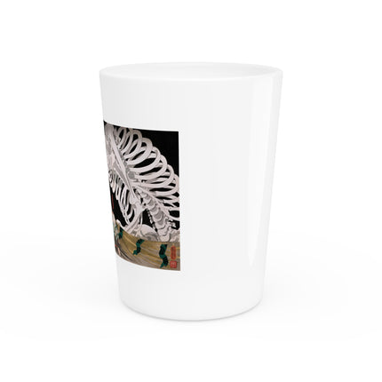 Mitsukuni Defying the Skeleton Spectre by Utagawa Kuniyoshi Ceramic Shot Glass