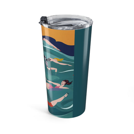 Summer Splash 20oz Tumbler – Retro Beach Joy & Carefree Summer Vibes