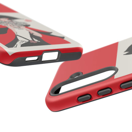 Crimson Masquerade Phone Case – Dramatic Grace & Bold Elegance