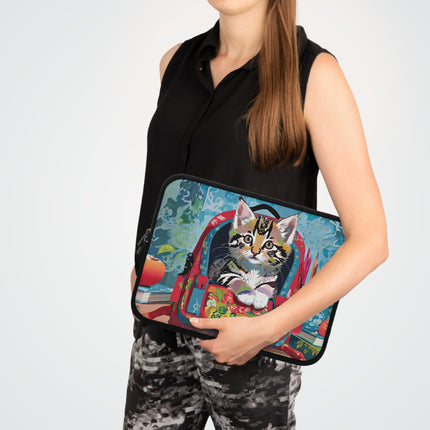 Whiskered Wanderings Laptop Sleeve
