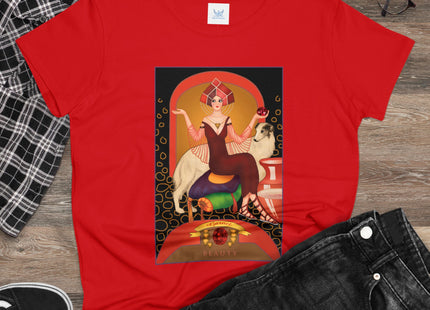 January & Garnet (from the Gem Series) by Sofia Chiostri Women's Midweight Cotton Tee