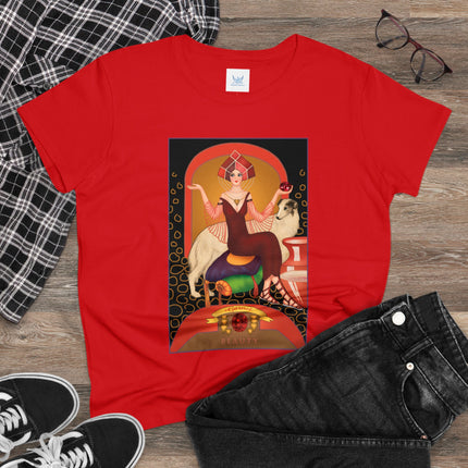 January & Garnet (from the Gem Series) by Sofia Chiostri Women's Midweight Cotton Tee