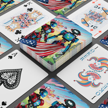 High Fashion Cyberpunk CIA Robots Playing Cards