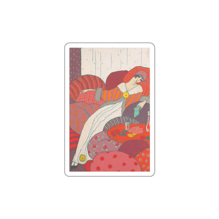 Les Coussins by Georges Lepape Die-Cut Stickers (5 Sizes)