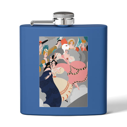 Celestial Masquerade Stainless Steel Flask – Theatrical Elegance & Floating Whimsy