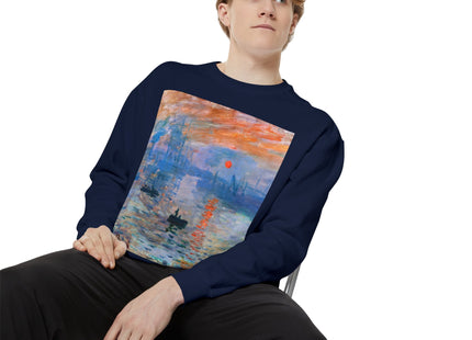 Sunrise by Claude Monet Unisex Garment-Dyed Sweatshirt