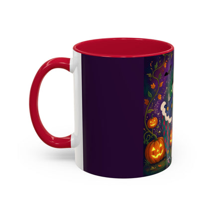🎭🎃 The Masquerade Beneath The Pumpkin Lantern Colorful Mug – Theatrical Halloween Charm