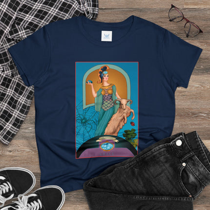 March & Aquamarine (Gem Series) by Sofia Chiostri Women's Midweight Cotton Tee