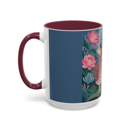 The Ladies And The Enchanted Macaw Colorful Mugs – Art Deco Botanical Elegance