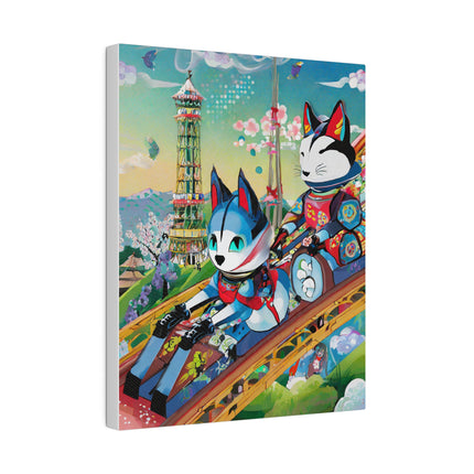 Kitsune Carnival Matte Canvas, Stretched, 0.75"