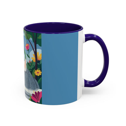 The Lady Of The Secret Garden Colorful Mugs – Art Deco Botanical Elegance
