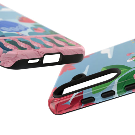 🌺🪭 The Lady Of The Grand Flower Terrace Phone Case – Art Deco Garden Elegance