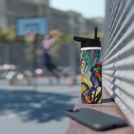 Cyberpunk Frog Stainless Steel Water Bottle