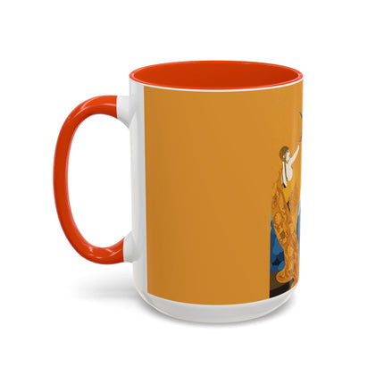 Falcon Mistress Colorful Mugs – Art Deco Majesty & Mythic Freedom