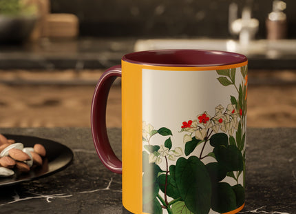 Clerodendrum & Rudbeckia Flower by Tanigami Kônan Colorful Mugs (11oz, 15oz)