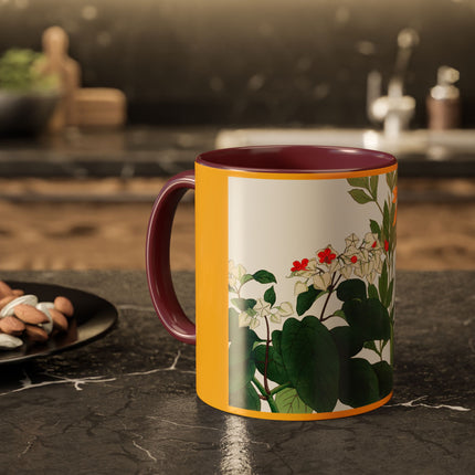 Clerodendrum & Rudbeckia Flower by Tanigami Kônan Colorful Mugs (11oz, 15oz)