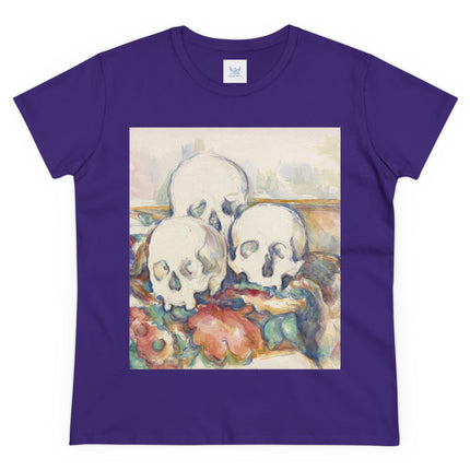 The Three Skulls by Paul Cézanne Women's Midweight Cotton Tee