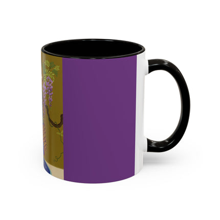 Wisteria Elegance Colorful Mug (11oz, 15oz) – Floral Beauty, Kimono Art & Timeless Grace