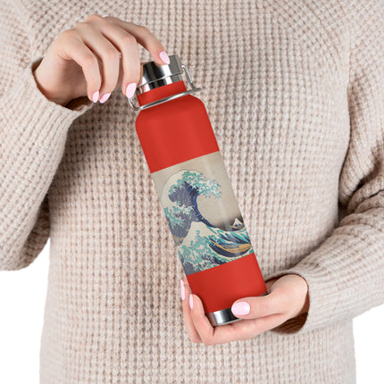 The Great Wave off Kanagawa by Katsushika Hokusai Copper Vacuum Insulated Bottle, 22oz