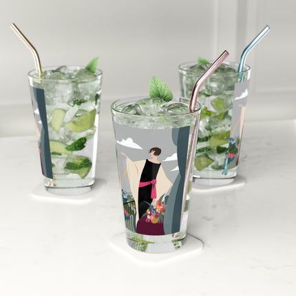 Rainbow Reverie Pint Glass – Elegant Renewal & Serene Beauty