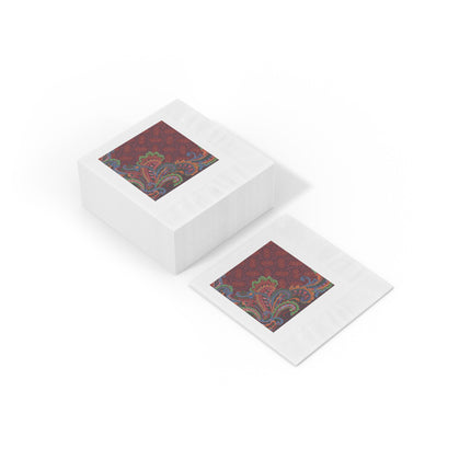 Design for a Carpet by Anonymous I White Coined Napkins