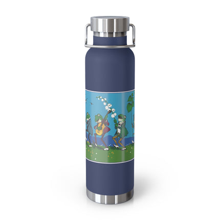Frog and Beetle Band Copper Vacuum Insulated Bottle, 22 oz
