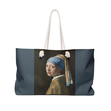 Girl with a Pearl Earring by Johannes Vermeer Weekender Bag