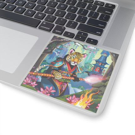 Cyberpunk Leopard Kiss-Cut Stickers (4 Sizes)