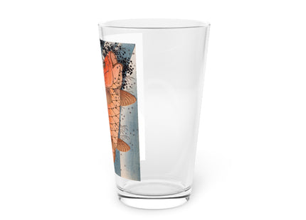 Carp Swimming up a Waterfall by Yashima Gakutei Glass, 16oz