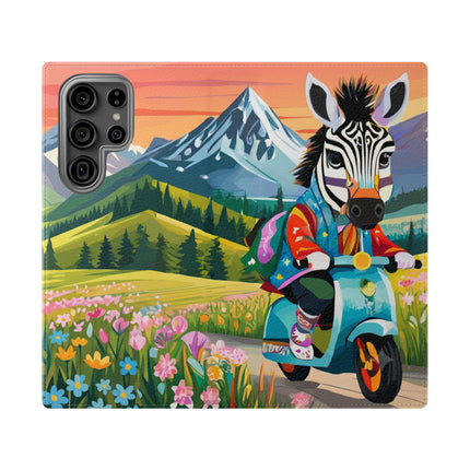 🦓🛴 Stripes on Wheels Flip Case – Sunny Adventures & Storybook Fun