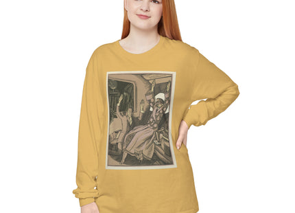 L’Attentat by Fernand Siméon Garment-dyed Long Sleeve T-Shirt
