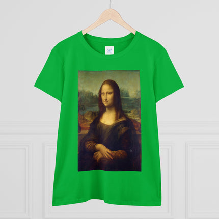 Mona Lisa by Leonardo da Vinci Women's Midweight Cotton Tee