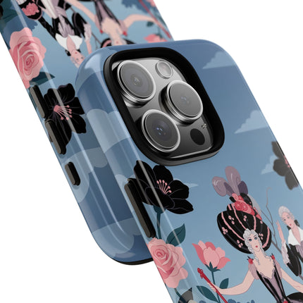 🌹🎭 The Rose Masquerade Promenade Phone Case – Art Deco Floral Elegance