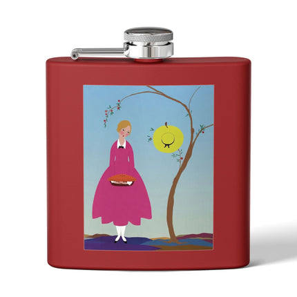 Apple Pie Day Stainless Steel Flask – Sweet Storybook Charm & Gentle Innocence