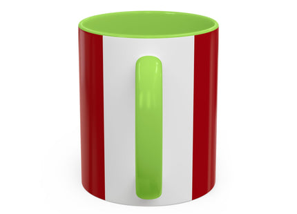 Regal Crimson Crane in the Autumn Mist Colorful Mugs (11oz, 15oz)