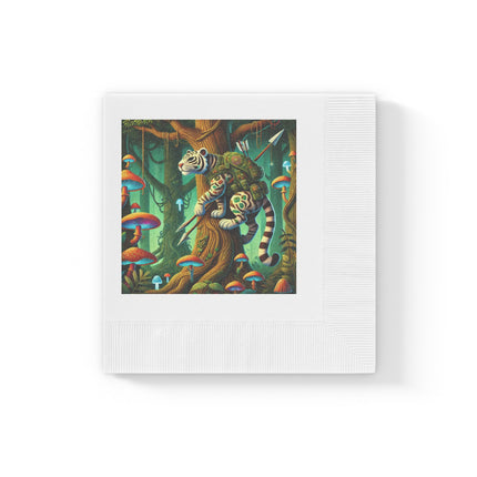Silent Stripes White Coined Napkins