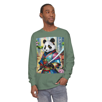 Cyberpunk Samurai Panda Long Sleeve T-Shirt